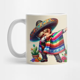 Mexican Boy Dabbing Poncho Cinco de Mayo Boy Mug